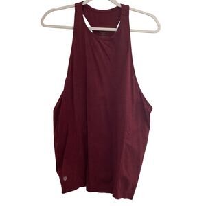 Athleta Workout Tank Top Burgundy Red Muscle Tank Womens Size Large
